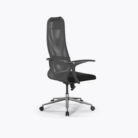 Кресло Sit 8 B1-8U - X1+UMF(X1) /Uh00/Wh00/U0mL-b(M09.B23.G18.W01), Св.серый-Черный