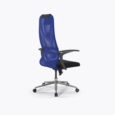 Кресло Sit 8 B1-8U - X1+UMF(X1) /Uh00/Wh00/U0mL-b(M09.B23.G18.W01), Синий-Черный
