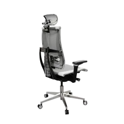 Кресло Y 4DF B2-14D - YM93+Infinity /Kc09/Nc09/D15P/H13mL-3D(M26.B32.G25.W04), Св.серый-Белый