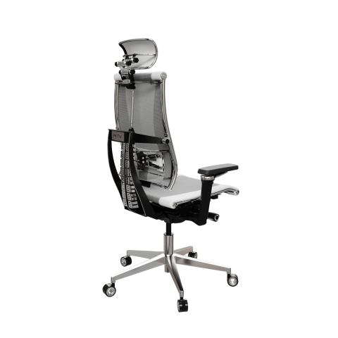 Кресло Y 4DF B2-14D - YM93+Infinity /Kc09/Nc09/D15P/H13mL-3D(M26.B32.G25.W04), Св.серый-Белый