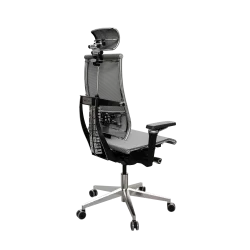 Кресло Y 4DF B2-5D - YM93 /Kc00/Nc00/D15P/H13mM-3D(M26.B32.G25.W03), Серый-Тем.Серый