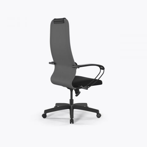 Кресло SU-B-10/подл.130/осн.001, Св.серый-Черный