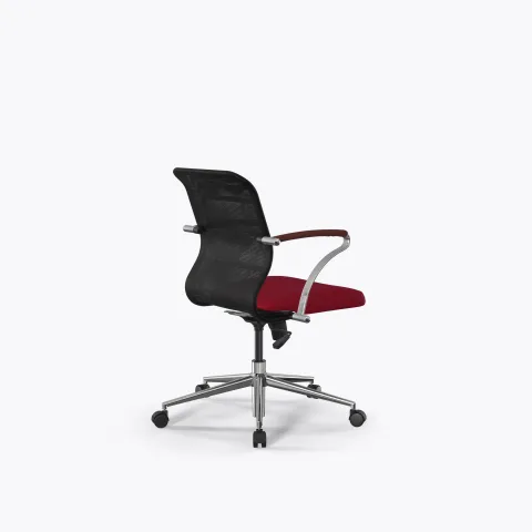 Кресло Sit 8 M4-9K - X2+Bahama /Uh00/Wh12/K15cF(M09.B23.G18.W01), Черный-Красный