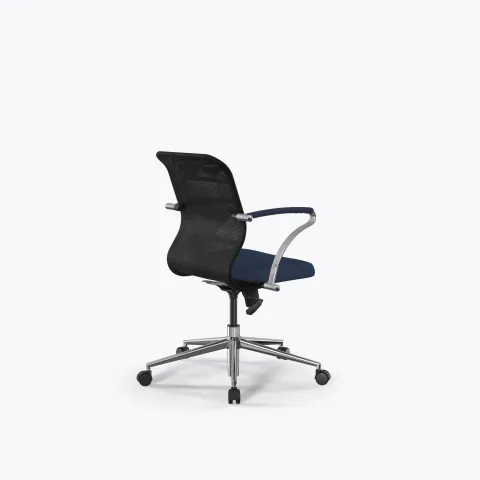 Кресло Sit 8 M4-9K - X2+Bahama /Uh00/Wh12/K15cF(M09.B23.G18.W01), Черный-Синий