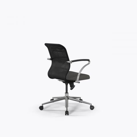 Кресло Sit 8 M4-9K - X2+Bahama /Uh00/Wh12/K15cF(M09.B23.G18.W01), Черный-Тем.серый