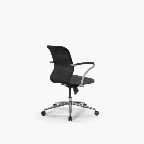 Кресло Sit 8 M4-9K - X2+Bahama /Uh00/Wh12/K15cF(M09.B23.G18.W01), Черный-Тем.серый