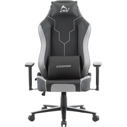 Кресло Everprof Rapid Экокожа Серый/Черный