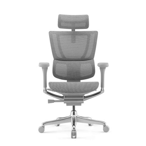 Кресло Falto IOO-E2 Elite (серый каркас/сетка T-168-B2 natural mesh светло серый/крестовина металл)