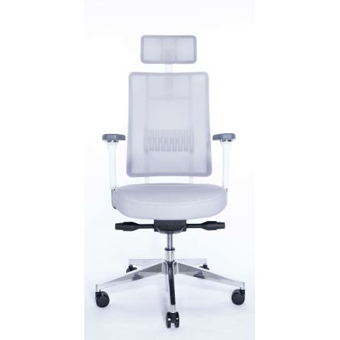 Кресло Falto X-Trans Xtr 11WAL-AL (каркас белый, спинка серая, сидение серое)