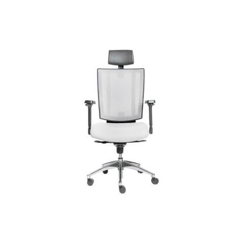 Кресло Falto Promax PMX11KALM-AL/GY-GY (каркас черный, спинка сетка серая, сидение ткань серая)