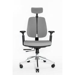 Ортопедическое офисное кресло Falto Orto Alpha AM-02A (черный каркас/обивка ткань d.grey)