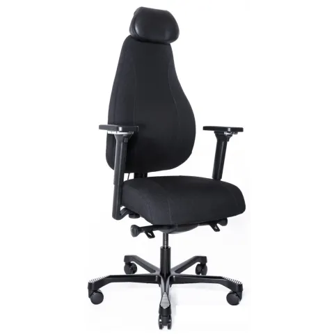 Кресло Dispatcher–Lux Long 1901-8H D.GREY SV-280-3001 (черный каркас/серая ткань/ал. крестовина)