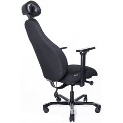 Кресло Dispatcher–Lux Long 1901-8H Fighter black 60999 (черный каркас/черн ткань/ал. крестовина)