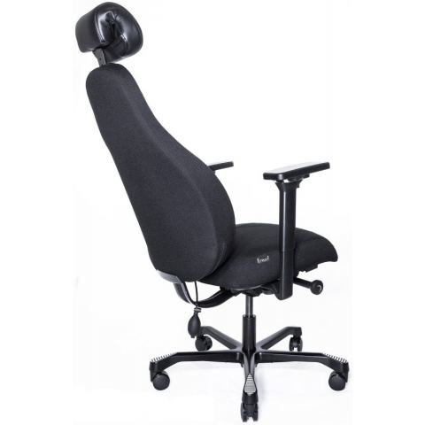 Кресло Dispatcher–Lux Long 1901-8H Fighter black 60999 (черный каркас/черн ткань/ал. крестовина)