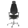 Кресло Falto Smart-T 1501-10H ong Fighter black 60999 (черный каркас/черная ткань /подголовник кожа натур.)