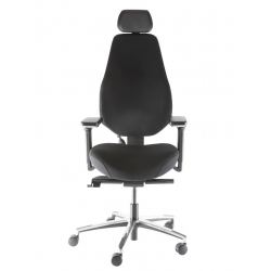 Кресло Falto Smart-T 1501-10H ong Fighter black 60999 (черный каркас/черная ткань /подголовник кожа натур.)