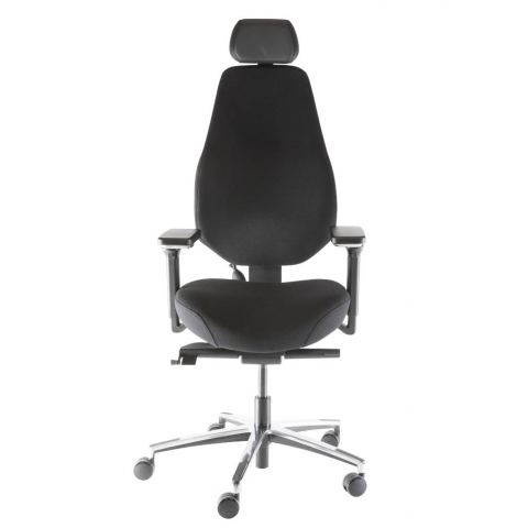 Кресло Falto Smart-T 1501-10H ong Fighter black 60999 (черный каркас/черная ткань /подголовник кожа натур.)