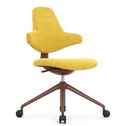 Стул Falto Sokoa-Activ (каркас бордо/обивка mozart жёлтая)