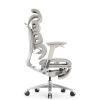 Компьютерное кресло Falto Evolution (серый каркас, сетка белая, подножка встроенная)
