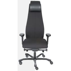 Кресло Falto First (наклон вперед, зауженная спинка, ткань, черный)