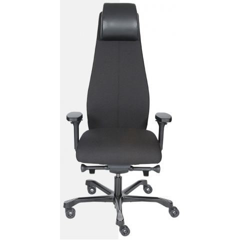 Кресло Falto First (наклон вперед, зауженная спинка, ткань, черный)