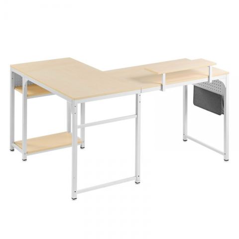 Стол письменный (для компьютера) угловой EUREKA ZX-L150B-MWW-RU с шириной 150 см, Maple White