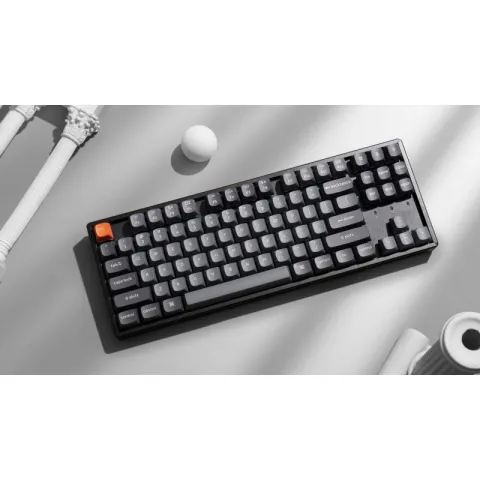 Беспроводная механическая клавиатура QMK Keychron K8 Max, 87 клавиш, RGB подсветка, Hot-swap, алюм.рамка Keychron Red Switch