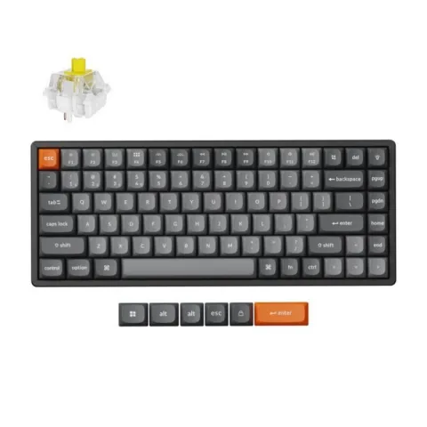 Беспроводная механическая клавиатура QMK Keychron K2 Max, 84 клавиши, RGB подсветка, Hot-swap, алюм.рамка Keychron Banana Switch