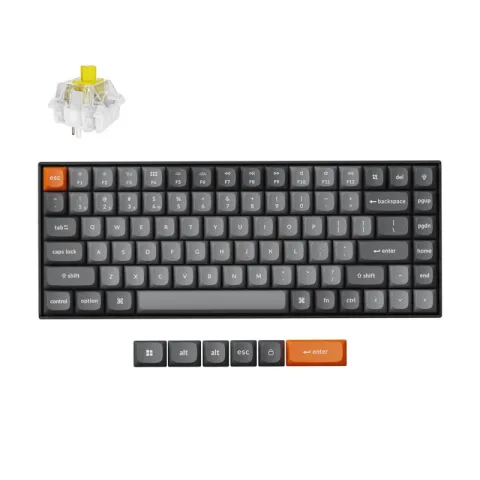Беспроводная механическая клавиатура QMK Keychron K2 Max, 84 клавиши, While Led подсветка, Hot-swap, Keychron Banana Switch