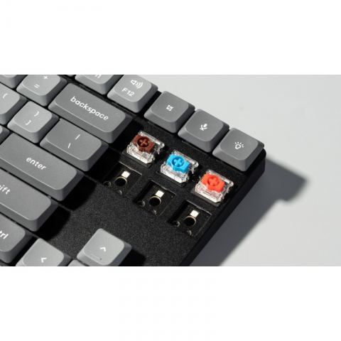 Беспроводная механическая ультратонкая клавиатура QMK Keychron K1 Max, 87 клавиш, Hot Swap, RGB-подсветка, Gateron Brown Switch