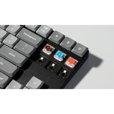 Беспроводная механическая ультратонкая клавиатура QMK Keychron K1 Max, 87 клавиш, White LED подсветка, Gateron Brown Switch