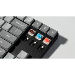 Беспроводная механическая ультратонкая клавиатура QMK Keychron K1 Max, 87 клавиш, White LED подсветка, Gateron Red Switch