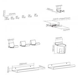 Набор аксессуаров для перфо-борда FoxGear FG-DAZZL-SET, черный