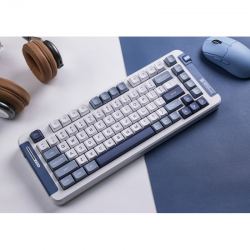 Беспроводная механическая клавиатура MCHOSE X75, темно-синий, Icy Creamsicle Switch. Английская раскладка