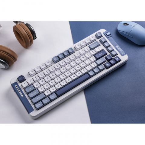 Беспроводная механическая клавиатура MCHOSE X75, темно-синий, Icy Creamsicle Switch. Английская раскладка