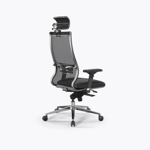 Кресло Метта Samurai L2-6D - TS+Infinity /Kc00/Wm06/D04P/H13mL-3D(M06.B32.G11.W03), Черный