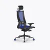 Кресло Метта Samurai L2-16D - TS+Infinity /Kb09/Nb09/D04P/H13mL-3D(M26.B11.G24.W27), Синий-Черный
