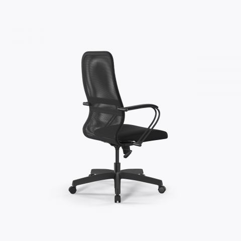 Кресло Метта Sit 8 B2-8K - X1+UMF(X1) /Uh00/Wh00/K3bL(M09.B02.G15.W01), Тем.серый-Черный