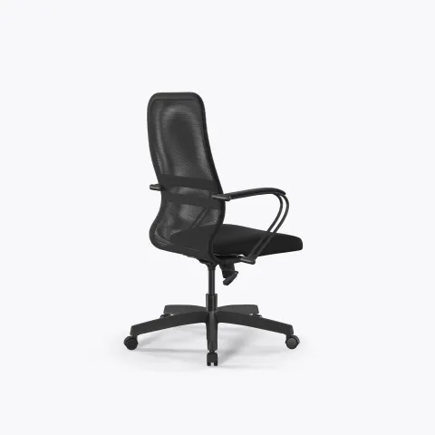 Кресло Метта Sit 8 B2-8K - X1+UMF(X1) /Uh00/Wh00/K3bL(M09.B02.G15.W01), Тем.серый-Черный