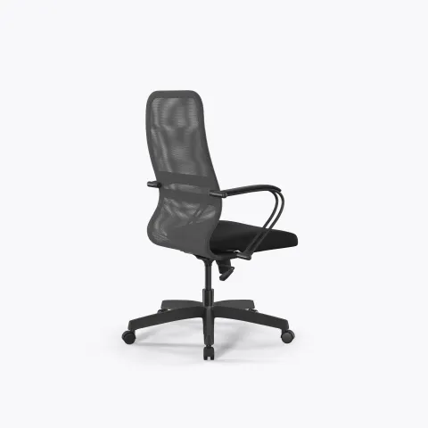 Кресло Метта Sit 8 B2-8K - X1+UMF(X1) /Uh00/Wh00/K3bL(M09.B02.G15.W01), Св.серый-Черный
