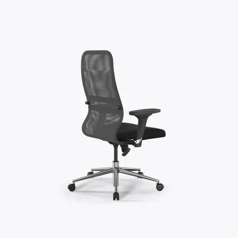 Кресло Метта Sit 8 B2-8D - X1+UMF(X1) /Uh00/Wh00/D02P(M09.B23.G18.W01), Св.серый-Черный