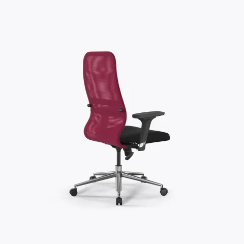 Кресло Метта Sit 8 B2-8D - X1+UMF(X1) /Uh00/Wh00/D02P(M09.B23.G18.W01), Красный-Черный