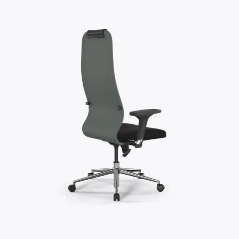 Кресло Метта Sit 8 B1-10D - UMF(X1) /Uh02/Wh00/D02P(M09.B23.G18.W01), Тем.серый-Черный