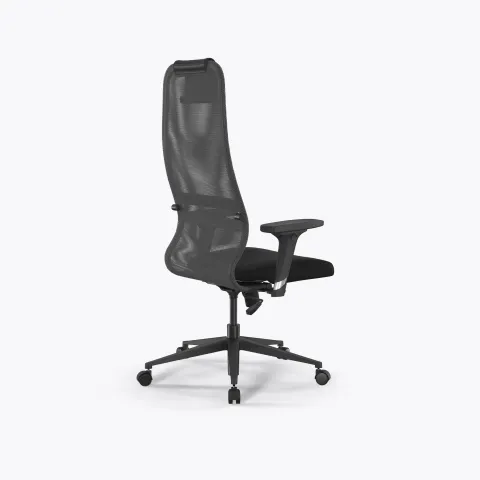 Кресло Метта Sit 8 B1-8D - X1+UMF(X1) /Uh00/Wh00/D02P(M09.B11.G19.W02), Св.серый-Черный