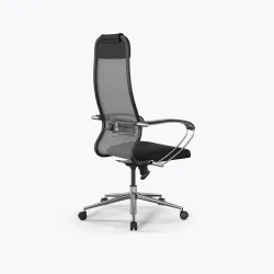 Кресло Метта Sit 10 B1-111K - X2+UMF(X1) /Ub00/Wh00/K1cL(M09.B23.G18.W01), Серый-Черный