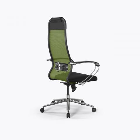 Кресло Метта Sit 10 B1-111K - X2+UMF(X1) /Ub00/Wh00/K1cL(M09.B23.G18.W01), Зеленый-Черный