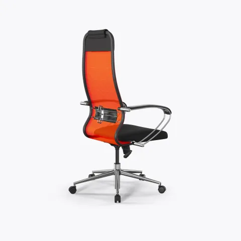 Кресло Метта Sit 10 B1-111K - X2+UMF(X1) /Ub00/Wh00/K1cL(M09.B23.G18.W01), Оранжевый-Черный