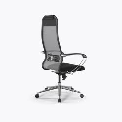 Кресло Метта Sit 10 B1-111K - X2+UMF(X1) /Ub00/Wh00/K1cL(M09.B23.G18.W01), Св.серый-Черный