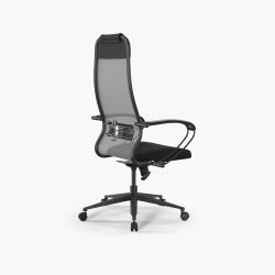 Кресло Метта Sit 10 B1-111K - X2+UMF(X1) /Ub00/Wh00/K1bL(M09.B11.G19.W02), Св.серый-Черный