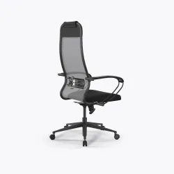 Кресло Метта Sit 10 B1-111K - X2+UMF(X1) /Ub00/Wh00/K1bL(M09.B11.G19.W02), Св.серый-Черный